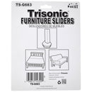 4 Pack 3 Inch Furniture Sliders for Hardwood Tile and Carpet