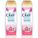 Silk Velvety Rose Milk Cream + Vitamin E Body Wash, 16.9oz. (500ml) (Pack of 2)