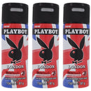 Playboy London 24 Hours Deodorant Spray For Him, 5oz. (150 ml) (Pack of 3)