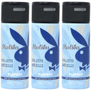 Playboy Malibu 24 Hour Men Deodorant Body Spray, 5.0oz (150ml) (Pack of 3)