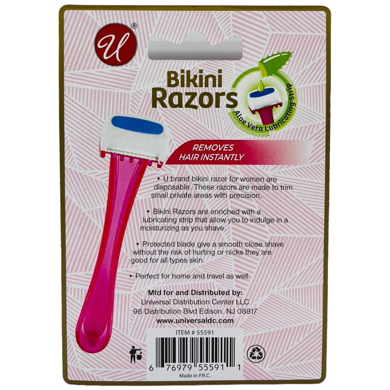 Bikini Razors w/ Protective Blade Coating Aloe Vera Strip, 3 Count