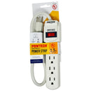 4 Outlet UL Listed Power Strip w/ 18" Cord (125V / 15 Amps / 14 AWG Cord)
