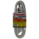 9' Foot (2.7m) 16 Gauge 13 Amp Extension Cord w/ 3 Outlets - ETL Listed