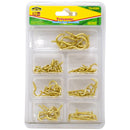 80 Piece Mounting Hook Assortment Kit for Hanging and Storage