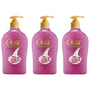 Silk Velvety Rose Hand Soap Moisturizing Milk Cream, 13.6oz (400ml) (Pack of 3)