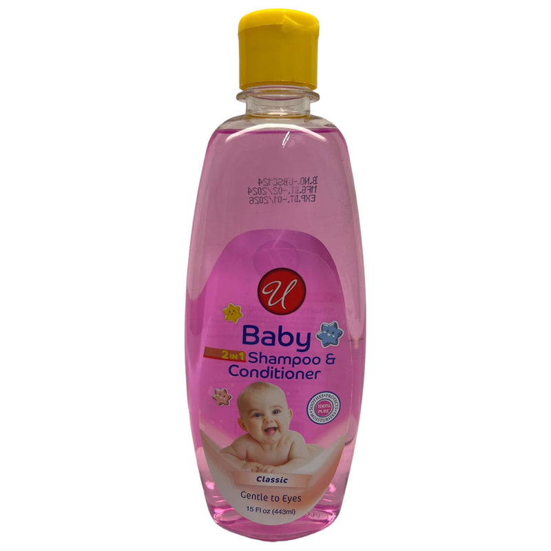 2-In-1 Baby Shampoo & Conditioner - Classic Formula, 15oz. (443ml)