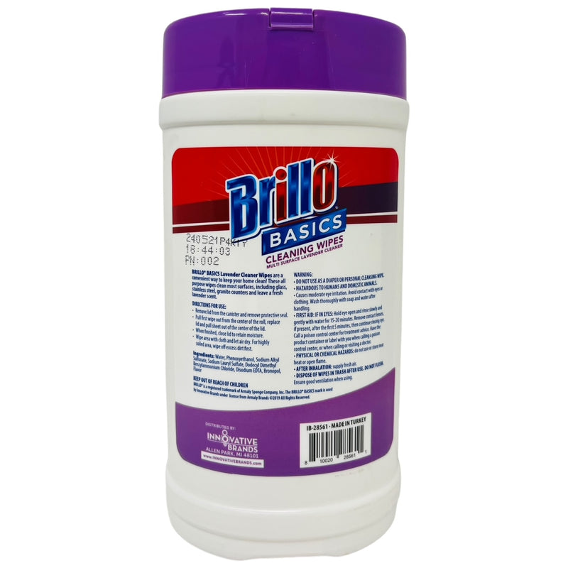 Brillo Basics Cleaning Wipes Multi Surface Lavender Cleaner 30 Wipe