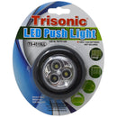 2 3/4" 3 LED Circle Push Light - Black Color - AAA Battery Operated