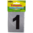 1 Count Self-Adhesive Aluminum House Number 1 Sign (3.5" x 2.75")