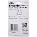 2 Inch 2" Right Angle Bracket with Screws – 4 Piece Set