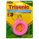 2 Pack Coil Wrist Key Holders - Purple Color