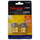 2-Pack Brass Keyed Luggage Padlocks