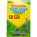 3 Inch 3" Right Angle Bracket with Screws – 4 Piece Set