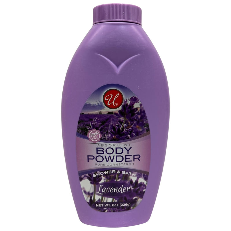 Lavender Scented Absorbent Body Powder - 100% Talc Free, 8oz. (226g)