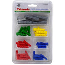 46 Piece Plastic Wall Anchor Assortment for Drywall Mounting