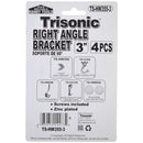3 Inch 3" Right Angle Bracket with Screws – 4 Piece Set
