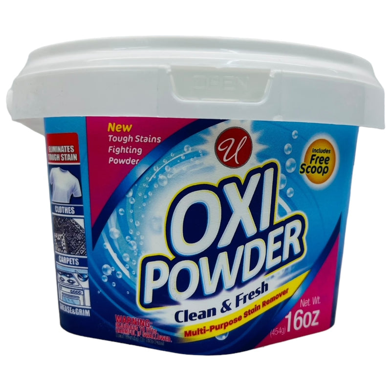 Oxi Powder Multi-Purpose Stain Remover - Clean & Fresh, 16oz (397g)