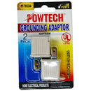 Grounding Adapter 125V AC 15A 1875W - UL Listed (2 Pack)