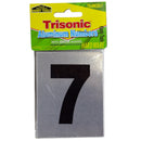 1 Count Self-Adhesive Aluminum House Number 7 Sign (3.5" x 2.75")