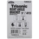 3-1/2 3.5" Inch Right Angle Bracket with Screws – 4 Piece Set