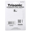 5 Pack 1 1/2 inch 1.5" Stainless Steel Adhesive Wall Hooks