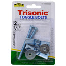 2 Pack 1/4 inch Toggle Bolt Anchors with Wing Nuts