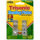 2 Inch 2" Steel Mending Plates with Screws – 4 Piece Set
