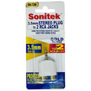 3.5mm Stereo Plug to 2 RCA Jacks Adapter