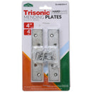 4 Inch 4" Steel Mending Plates with Screws – 4 Piece Set