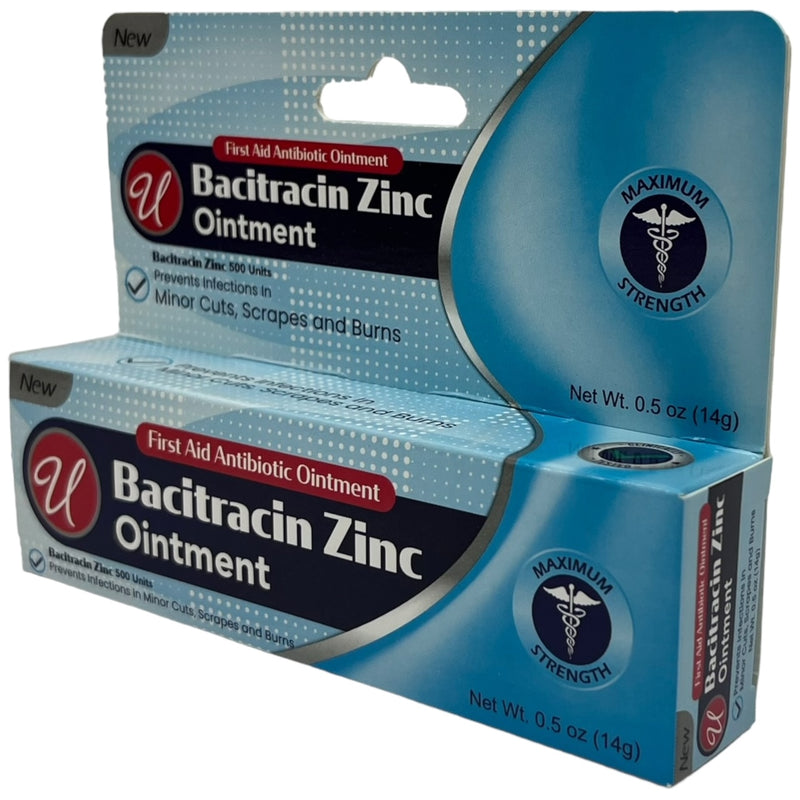Bacitracin Zinc Ointment First Aid Antibiotic Ointment, 0.5oz (14g)