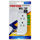 3 Outlet Wall Tap 125V 15A 1875W - UL Listed