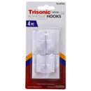 4 Pack 1 3/4 inch Self Stick Wall Hooks