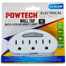 3-Outlet Wall Tap With Sensor Night Light 125V 15A 1875W - UL Listed