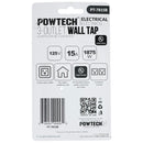 3 Outlet Wall Tap 125V 15A 1875W - UL Listed