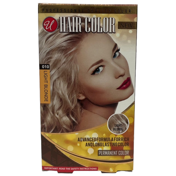 Light Blonde #010 Permanent Hair Color - Advanced Formula Kit