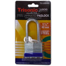 3 1/2" (40mm) Laminated Steel Padlock with Long Shackle