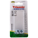 6 Pack 1-1/5 inch Screw Eyes for Hanging and Fastening