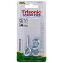 4 Pack 1-3/4 inch Screw Eyes for Hanging and Fastening