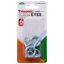 6 Pack Assorted Screw Eyes for Hanging and Fastening