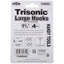 4 Pack 1-3/4 inch Large Screw Hooks Assorted Colors