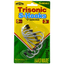 5 Pack 3 inch S Hooks with Protective Rubber Tips