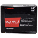 1 lb 1/2 inch Zinc Finish Box Nails for Woodworking and Repairs