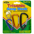3 Pack Snap Hook Carabiners with Key Rings