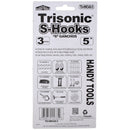 3 Pack 5 inch S Hooks with Protective Rubber Tips