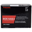 1 lb 2 1/2 inch Zinc Finish Box Nails for Woodworking and Repairs