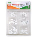 30 Piece Assorted Cable Nail Clips for Wire Management