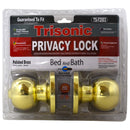 Polished Brass Privacy Door Knob for Bed & Bath Doors
