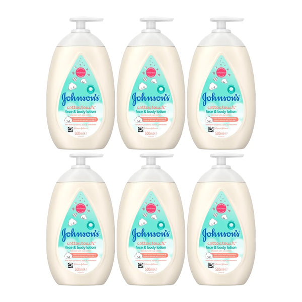 Johnson's Baby CottonTouch Face & Body Lotion, 500ml (16.9 oz) (Pack of 6)