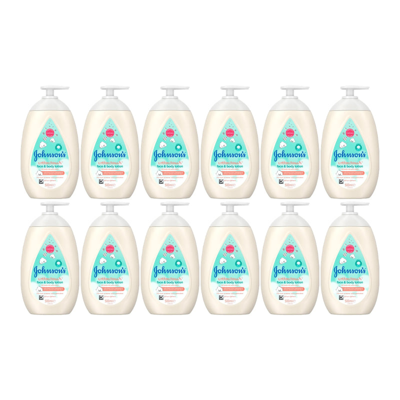 Johnson's Baby CottonTouch Face & Body Lotion, 500ml (16.9 oz) (Pack of 12)