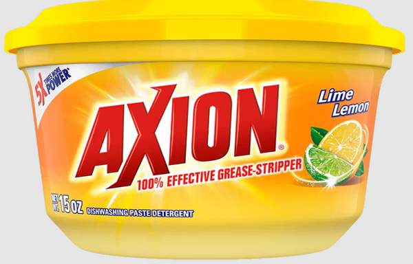 Axion Lime Lemon 100% Grease Stripper - Dishwashing Paste, 15oz.